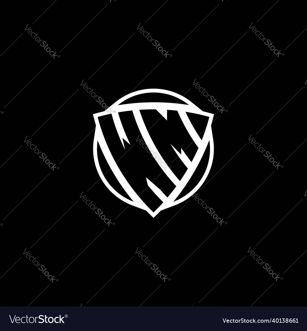Wm logo monogram triangle shield and circle shape