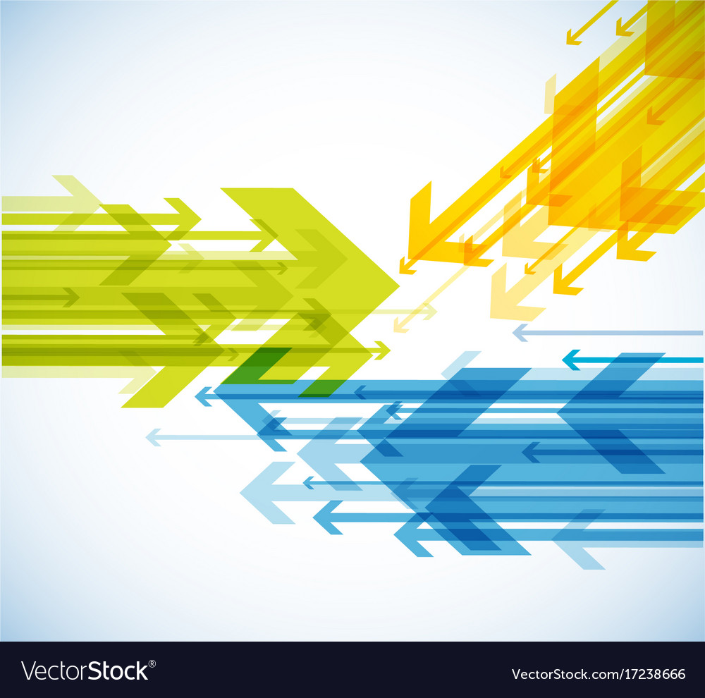 Abstract background with colorful arrows