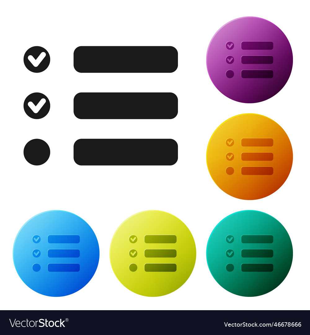 Black task list icon isolated on white background vector image Black task list icon isolated on white background