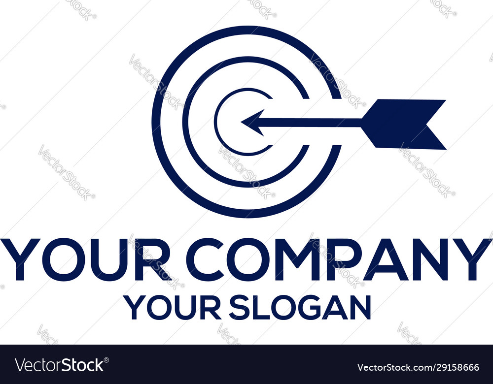 C dart chart logo design Vector Image C dart chart logo design