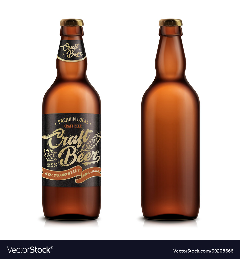 Craft beer mockup set Royalty Free Vector Image