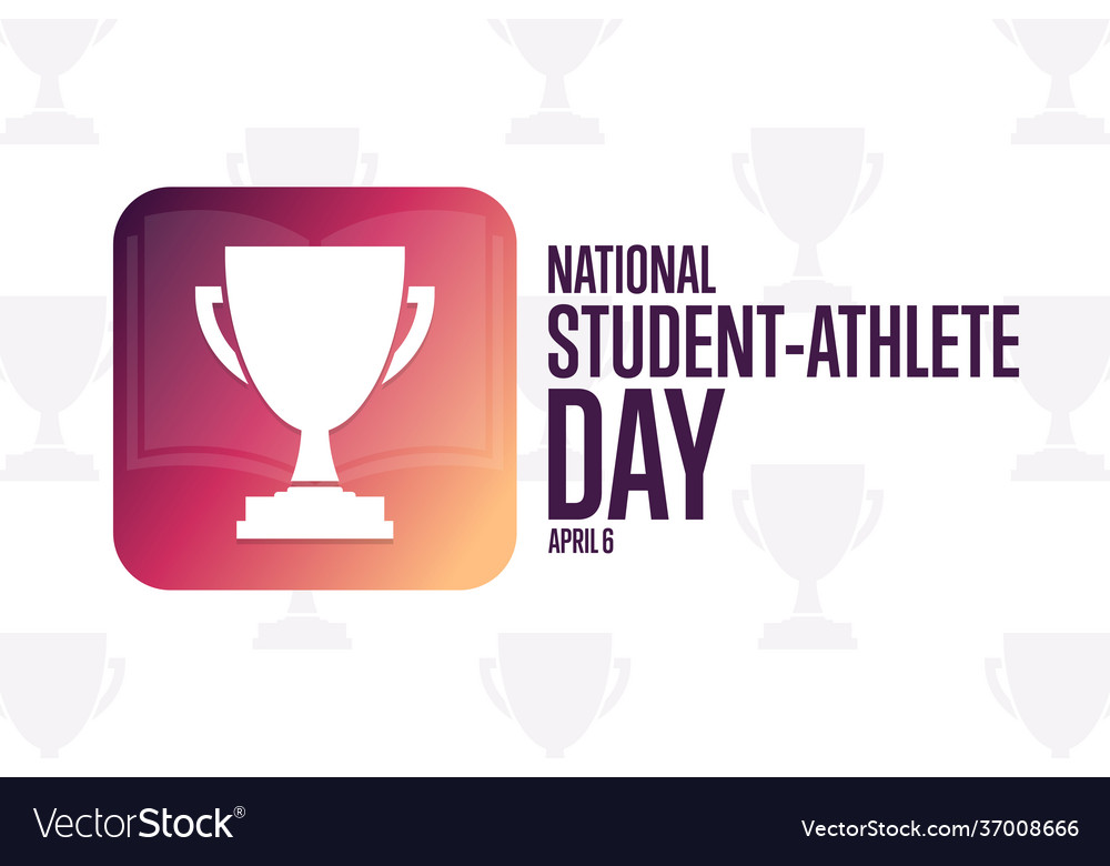 National student athlete day april 6 holiday Vector Image