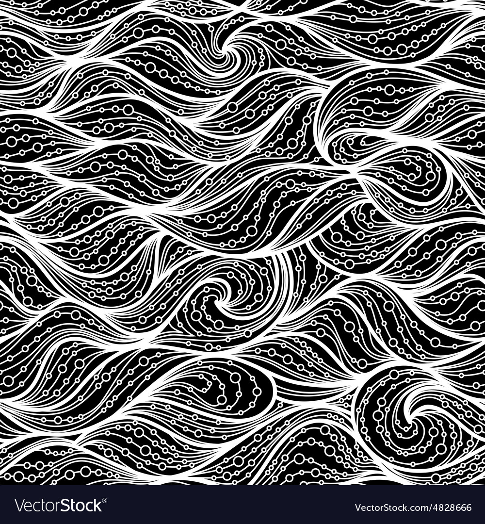 Ornate seamless waves pattern