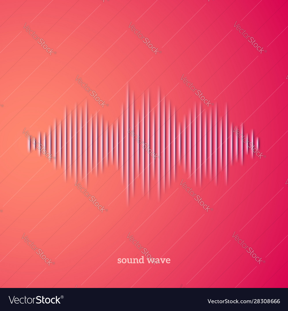 Paper sound waveform with shadow vector image Paper sound waveform with shadow