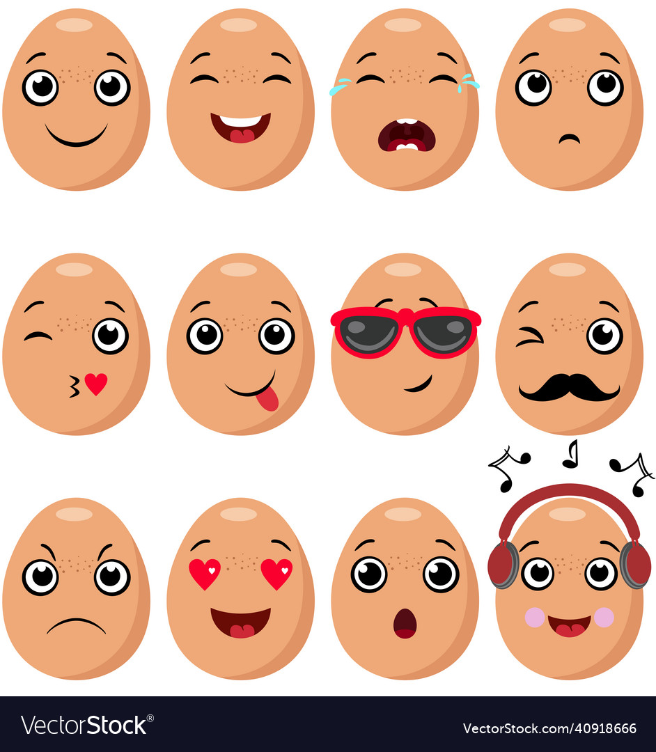 Set of eggs with feature a different