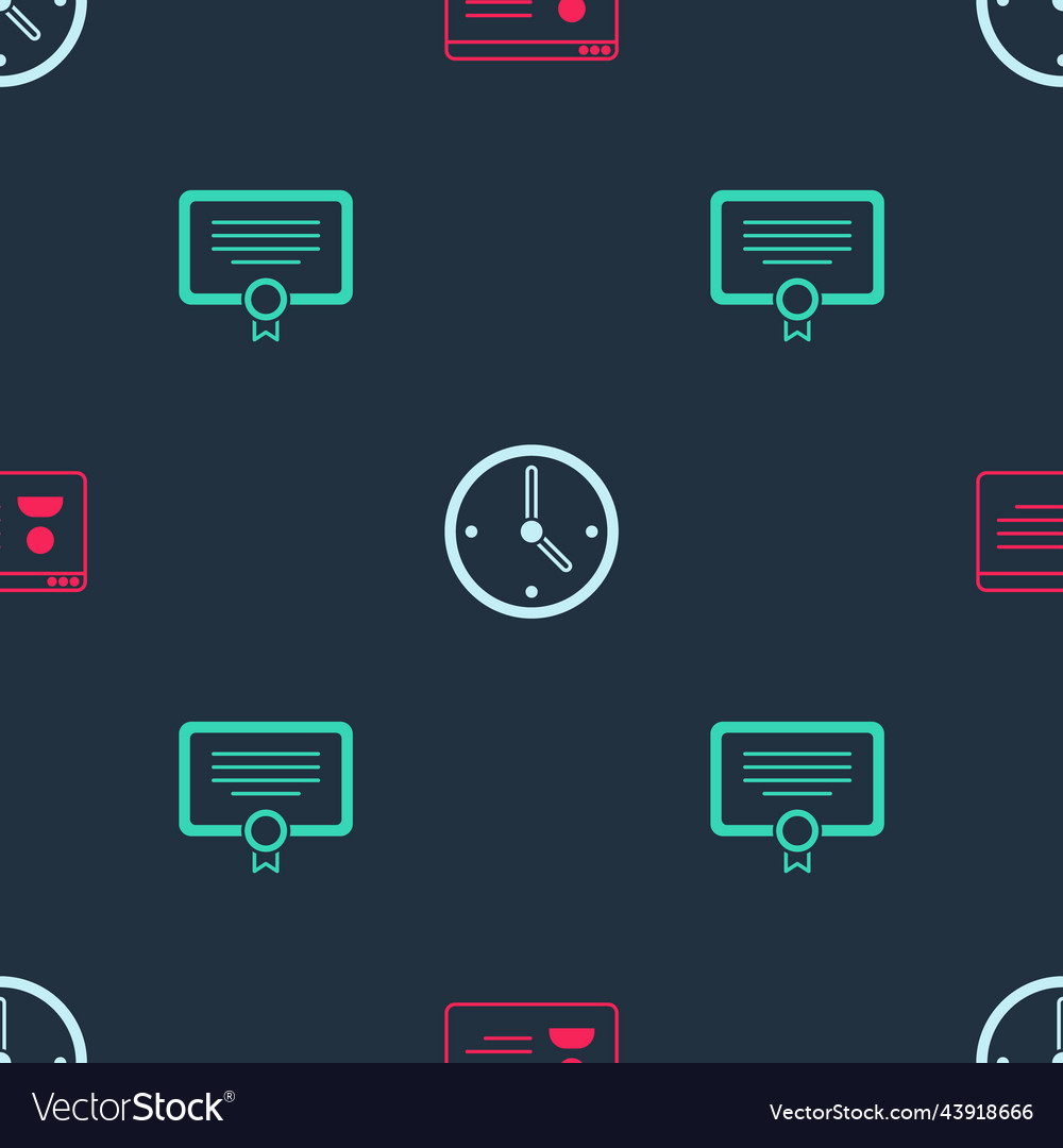 Set online class clock and certificate template