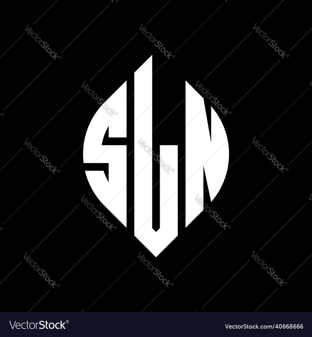 Sln circle letter logo design Royalty Free Vector Image