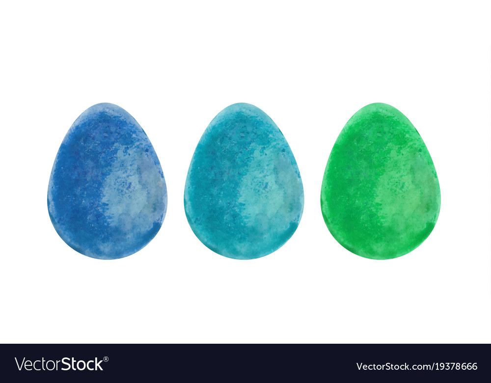 Watercolor easter eggs Royalty Free Vector Image Watercolor easter eggs vector image on VectorStock