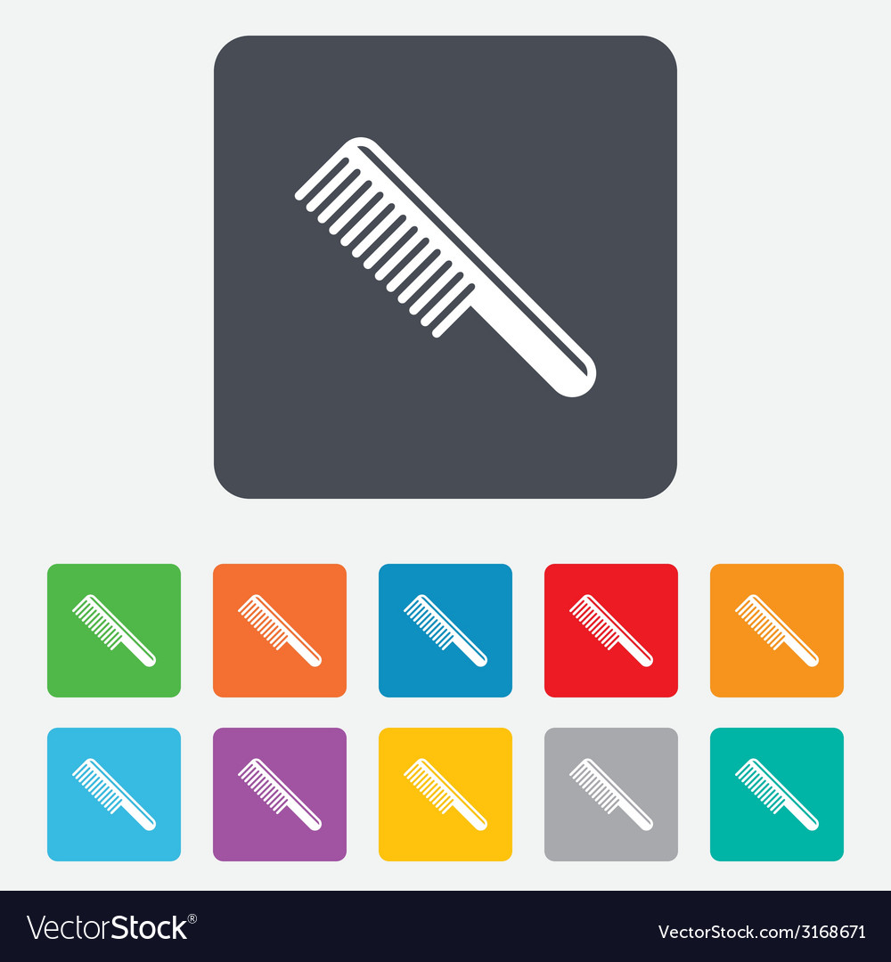 Comb hair sign icon barber symbol