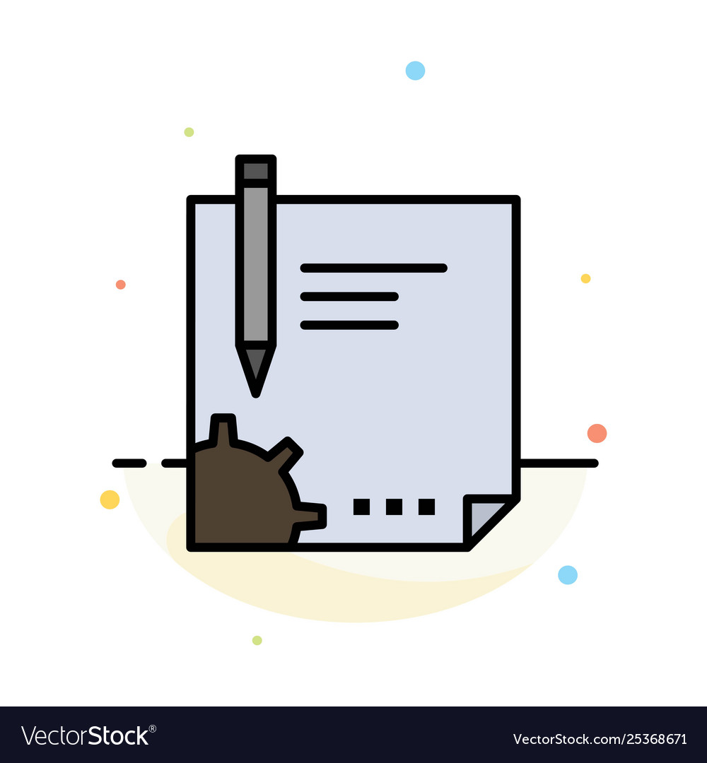 Contract document file page paper sign signing Vector Image Contract document file page paper sign signing
