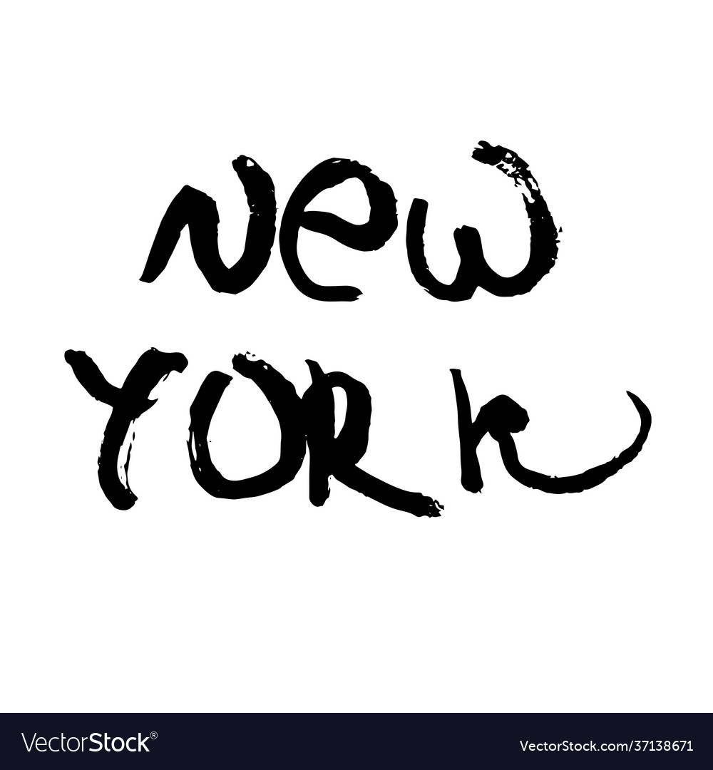 Creative hand writtng new york minimal lettering