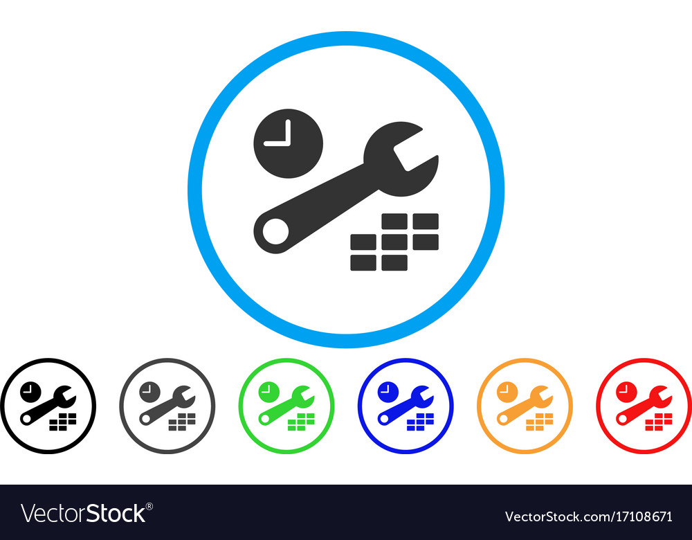 Date and time configuration rounded icon