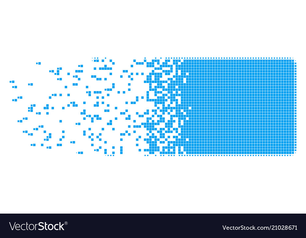 Gefülltes Rechteck Burst Pixel-Symbol