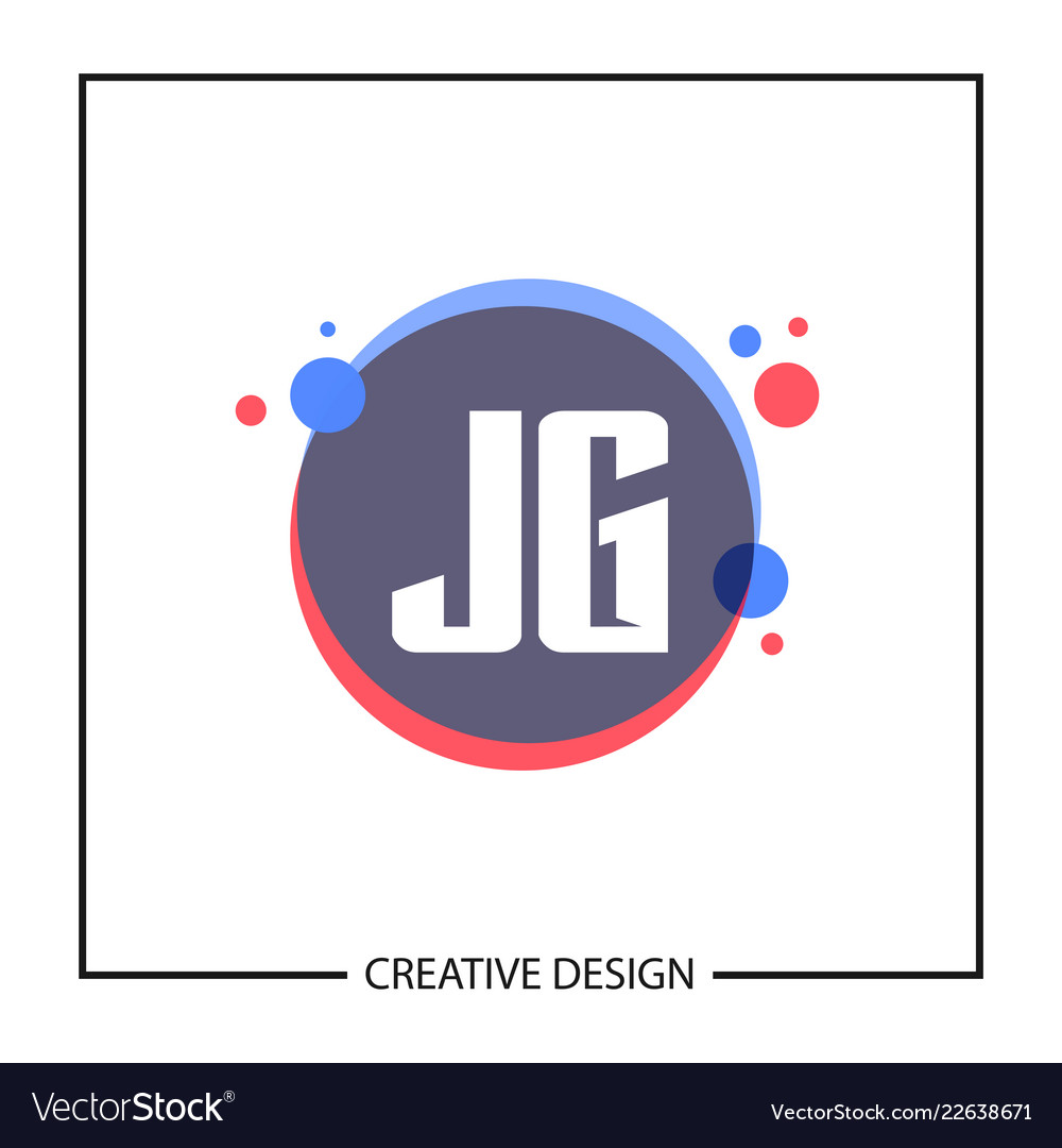 Initial letter jg logo template design