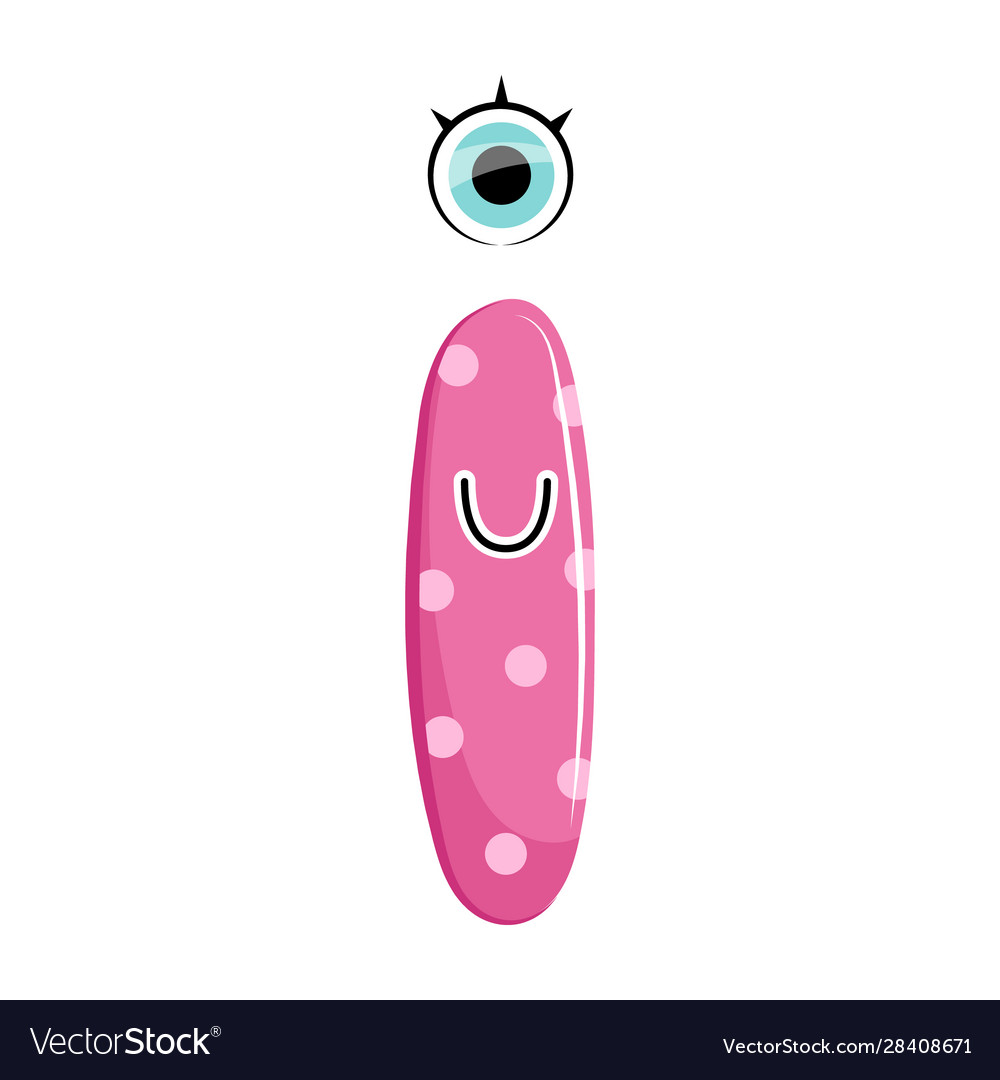 Kids cartoon alphabet cartoon cheerful letter i Vector Image