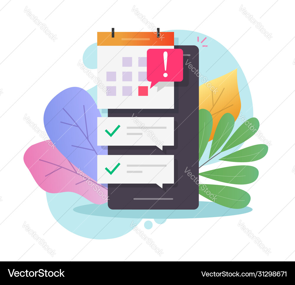 Mobile phone calendar with important deadline date