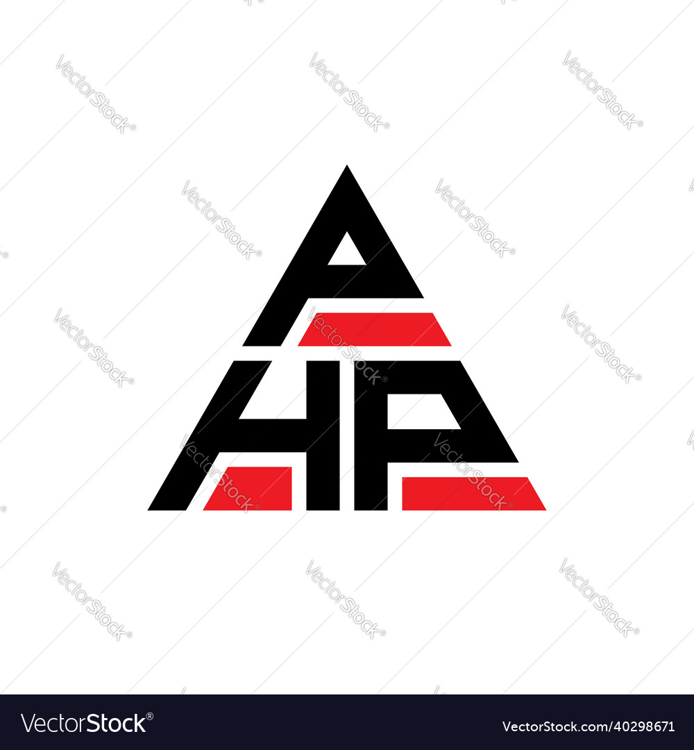 Php triangle letter logo design Vector Image Php triangle letter logo design