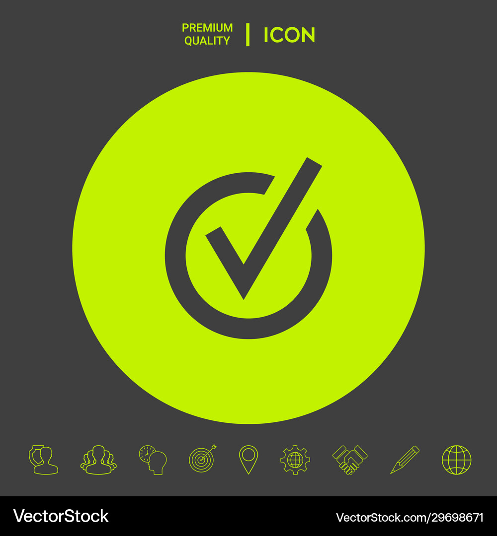 Rounded check mark icon graphic elements for your Vector Image