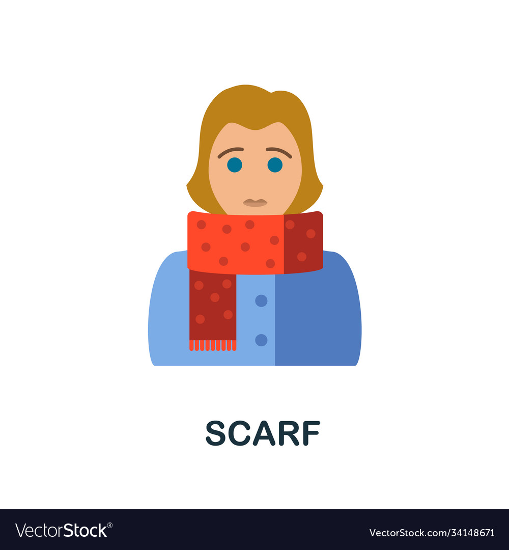 Scarf icon simple element from autumn collection