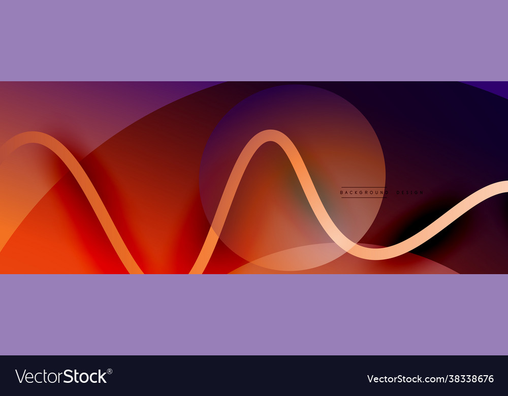 Abstract gradient background with wave line Vector Image Abstract gradient background with wave line