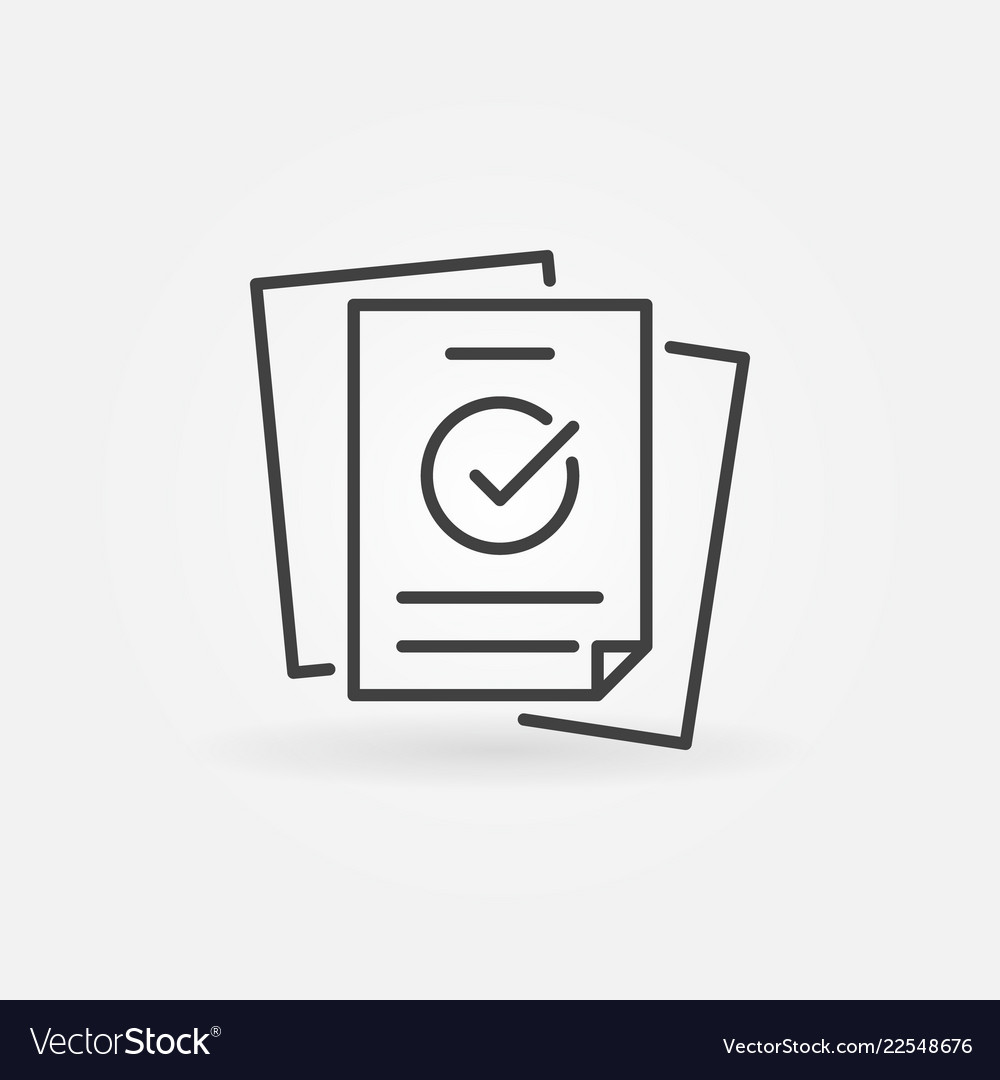 Documents with Checkmark Icon