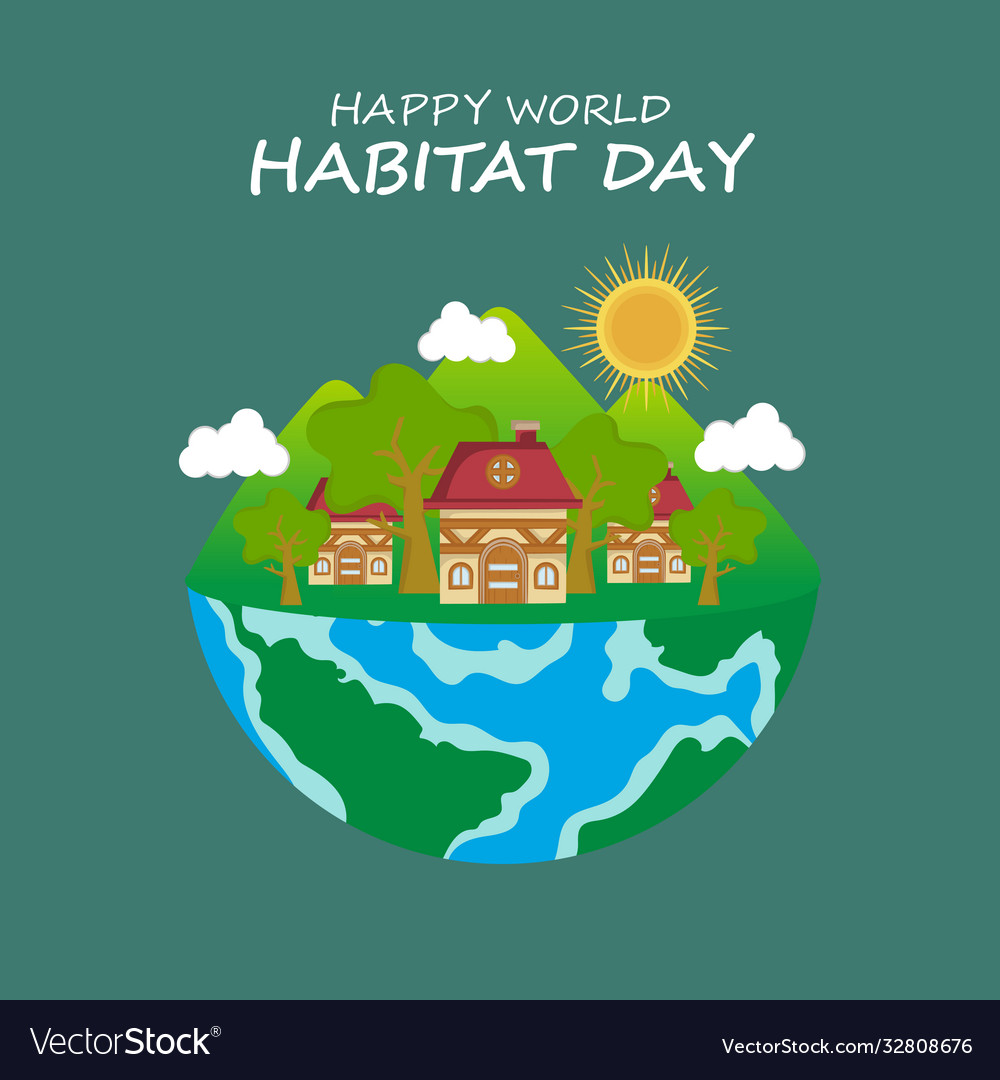 For world habitat day Royalty Free Vector Image