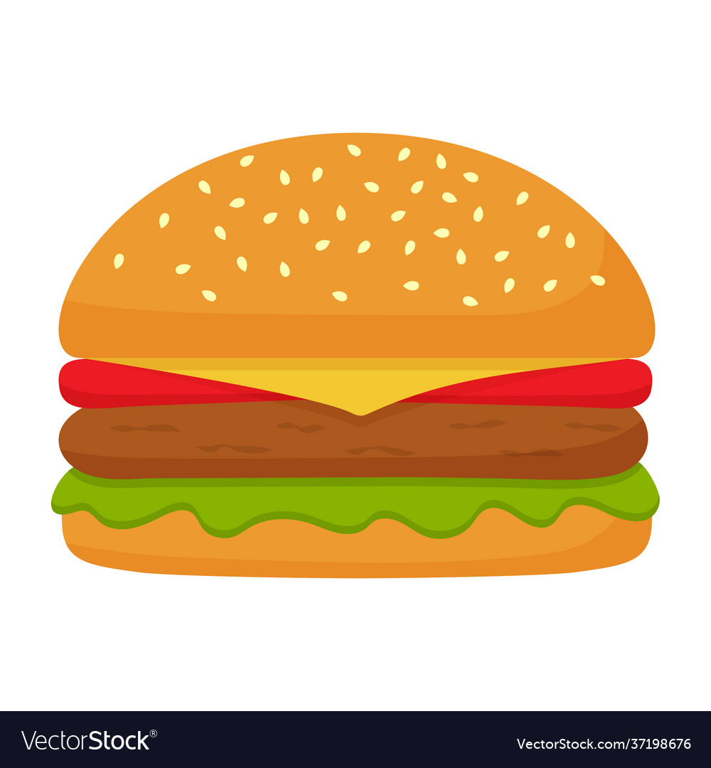 Hamburger or cheeseburger with lettuce tomato