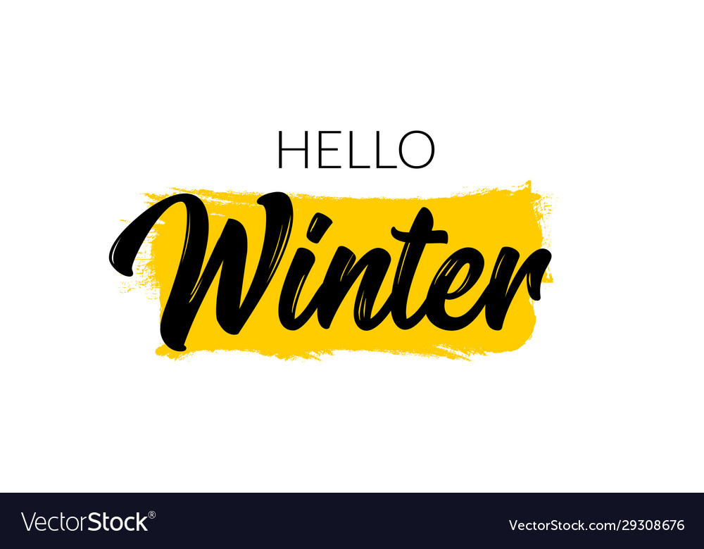 Hello winter typography type text font