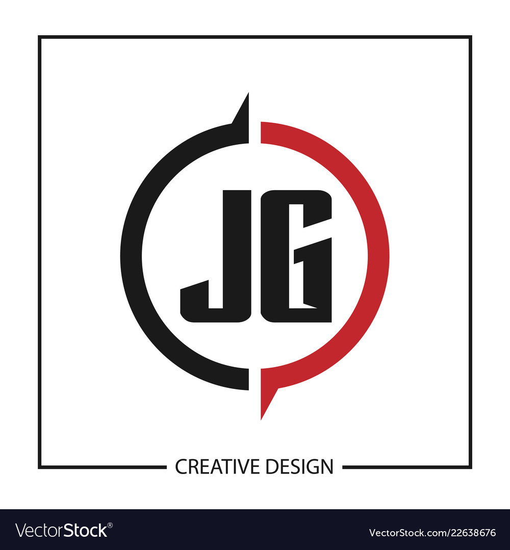 Original Buchstaben jg Logo Vorlage Design