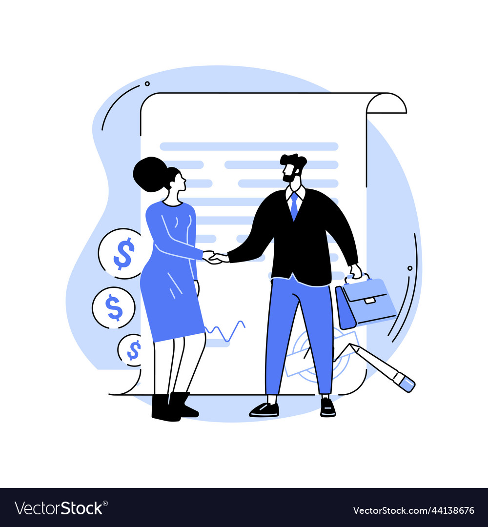 Making a deal isolated cartoon Royalty Free Vector Image