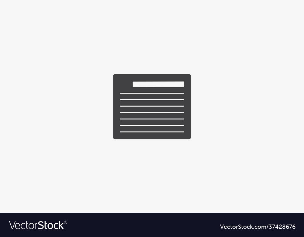 Newspaper On White Background Creative Icon Vector Image