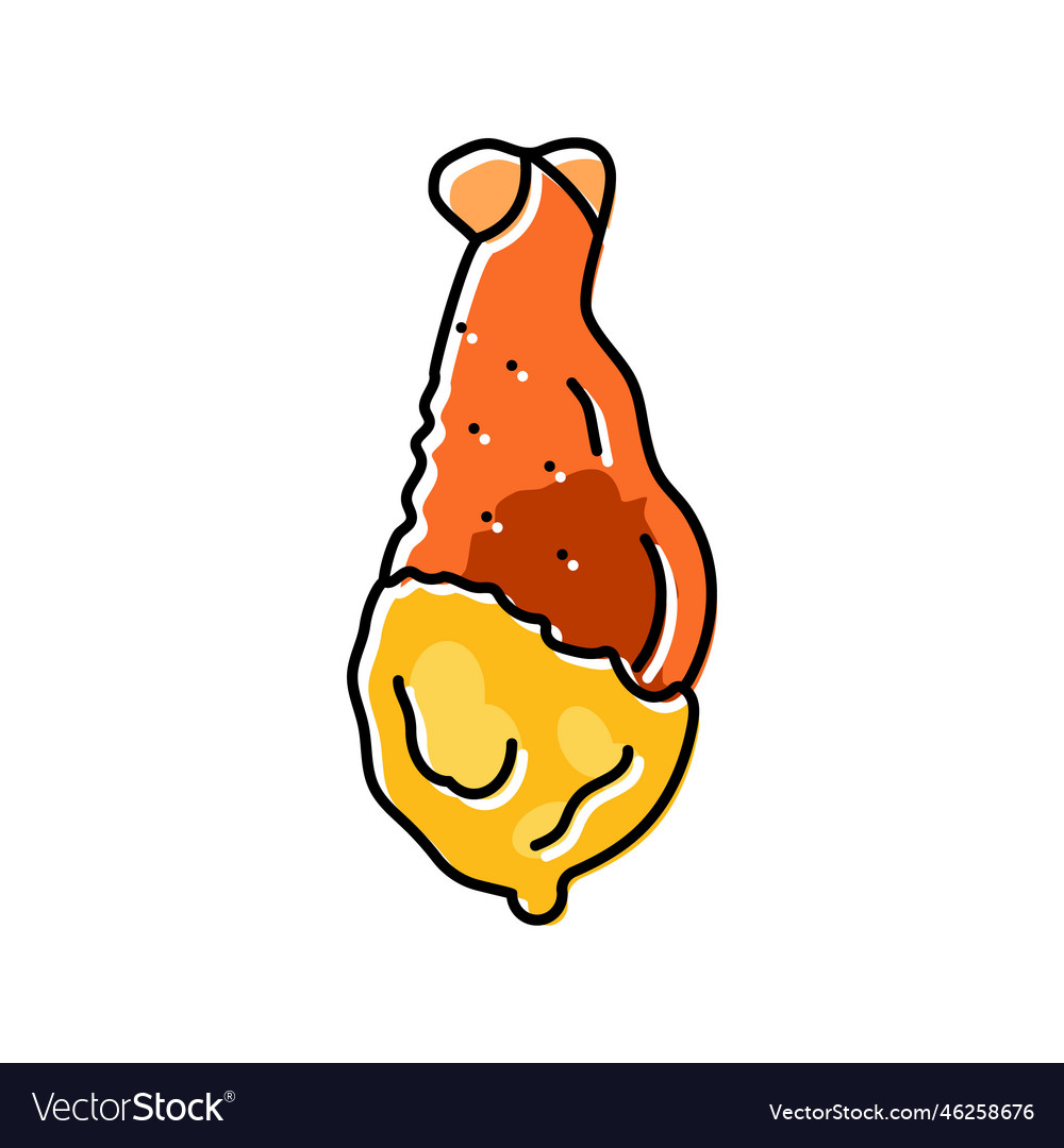 Sauce chicken fried color icon