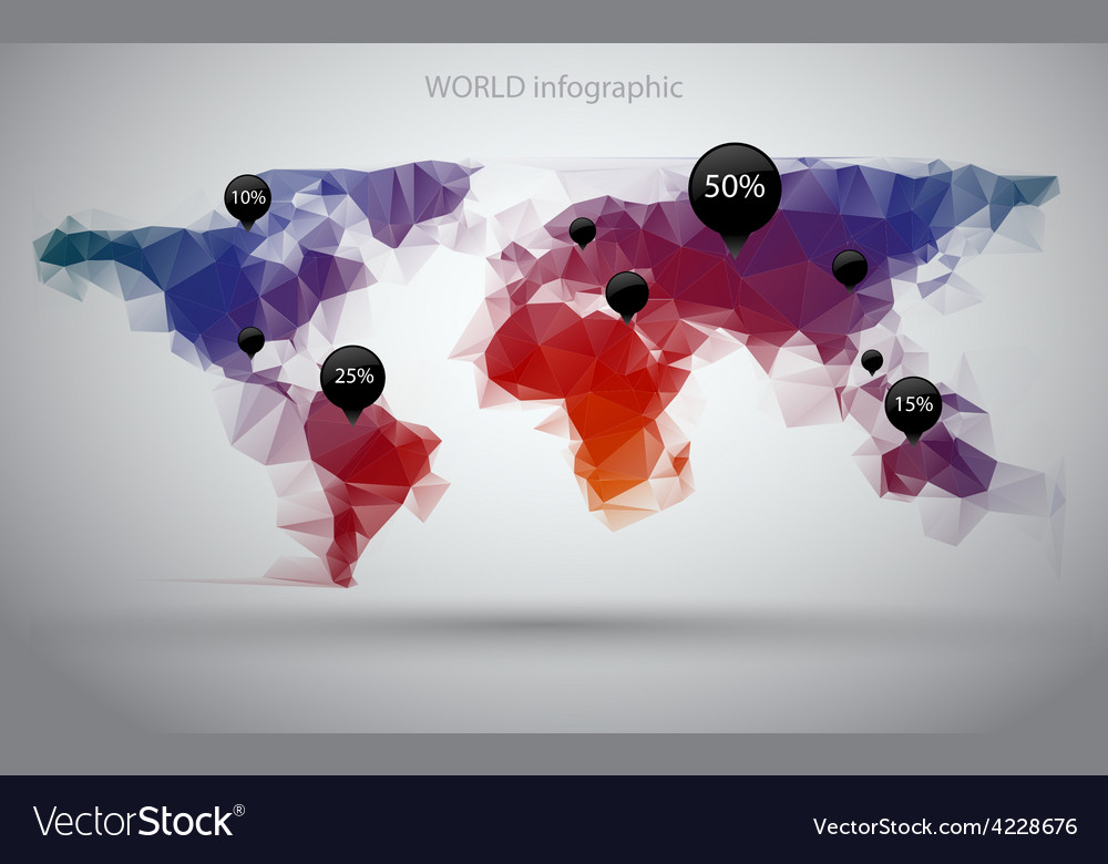 World map infographic