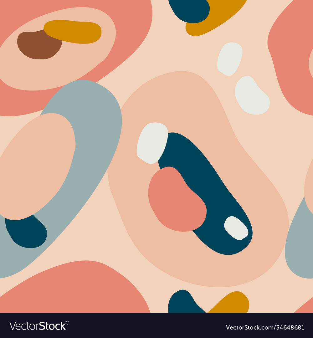 Abstract circle blots seamless pattern