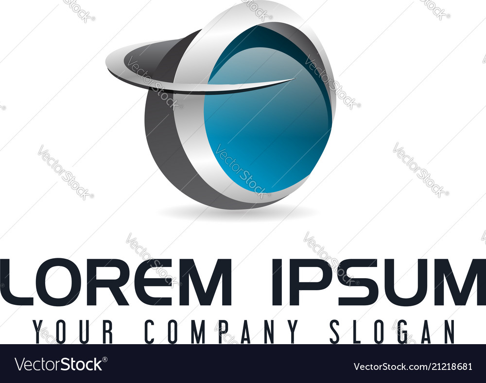 Abstract global technology logo design concept