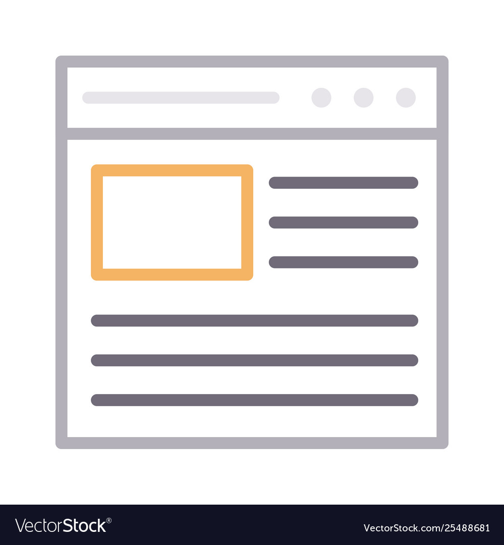 Browser vector image Browser