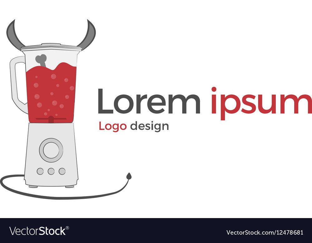 Cartoon-like logo in flat design