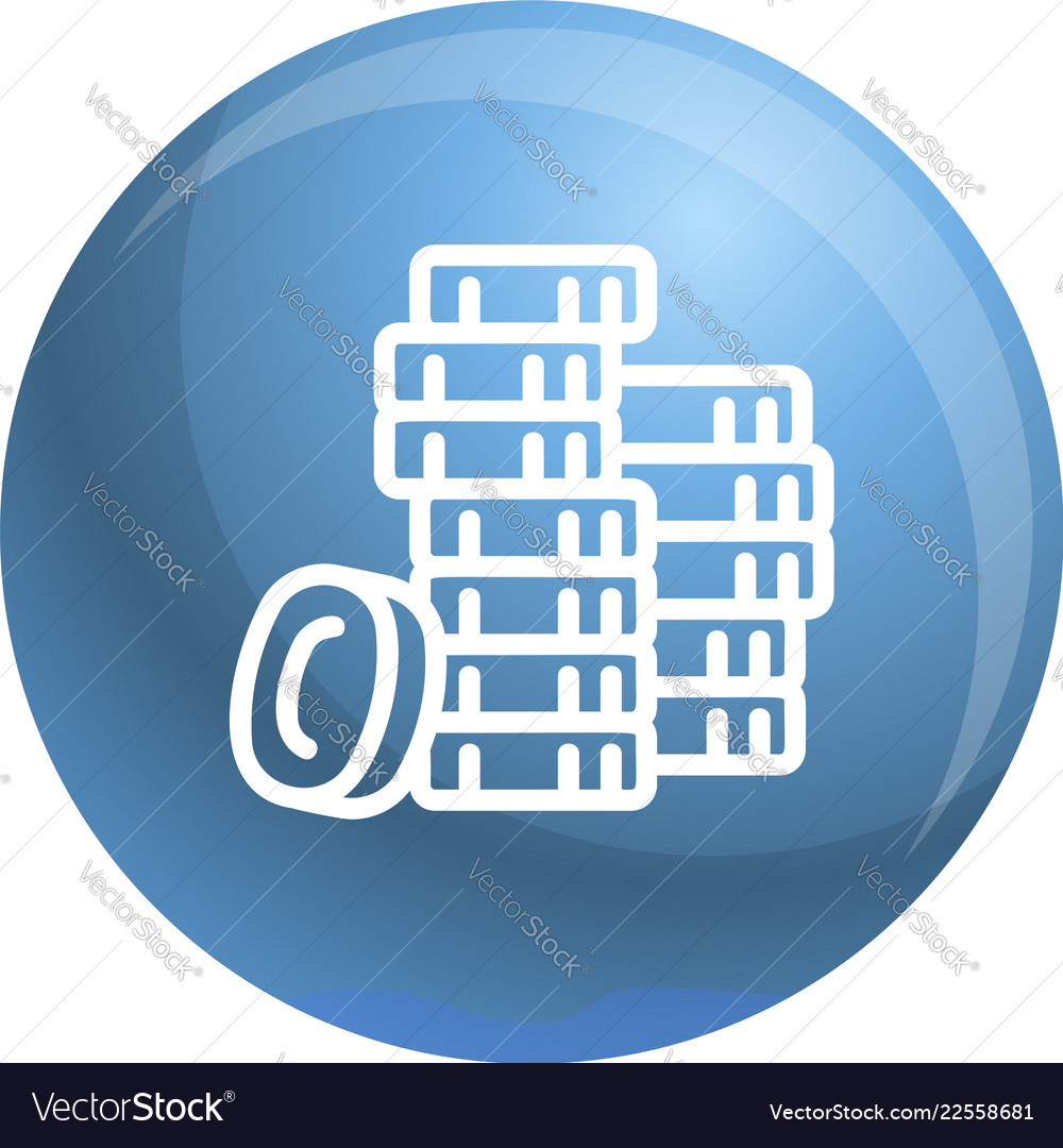 Coins icon outline style Royalty Free Vector Image