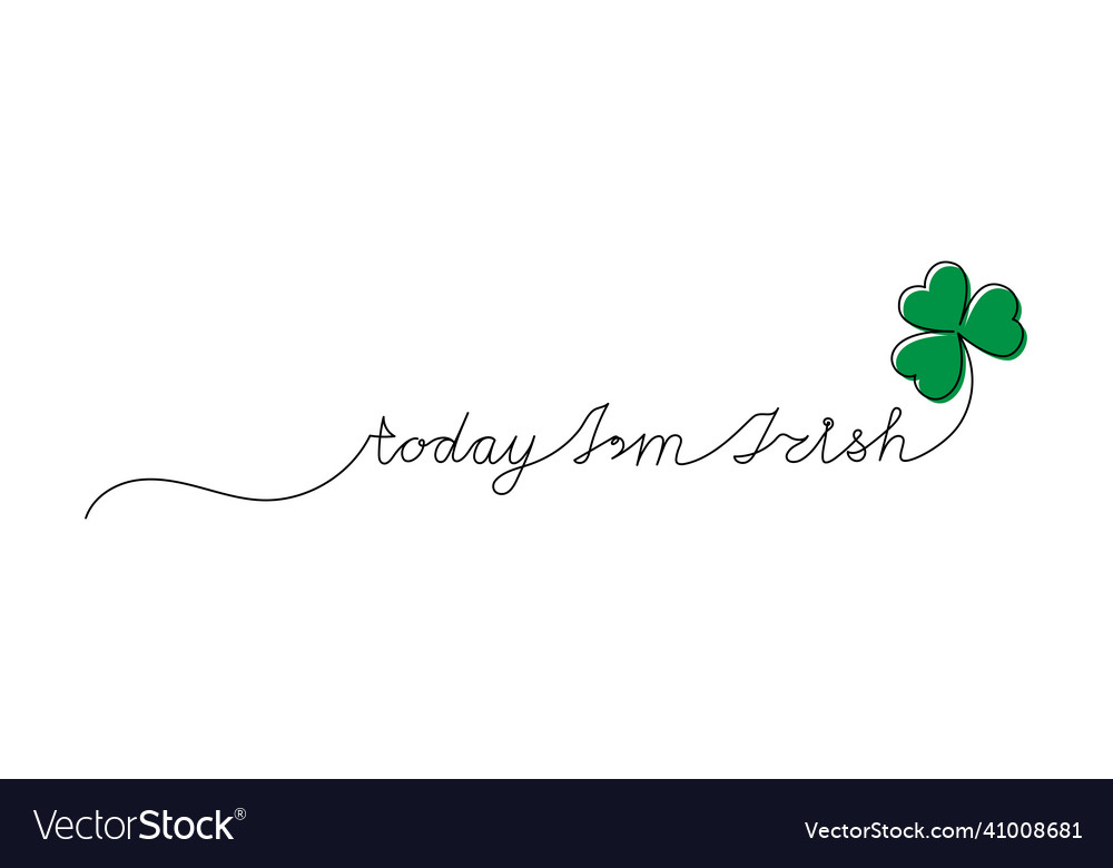 Continuous one line script cursive text today i m vector image Continuous one line script cursive text today i m