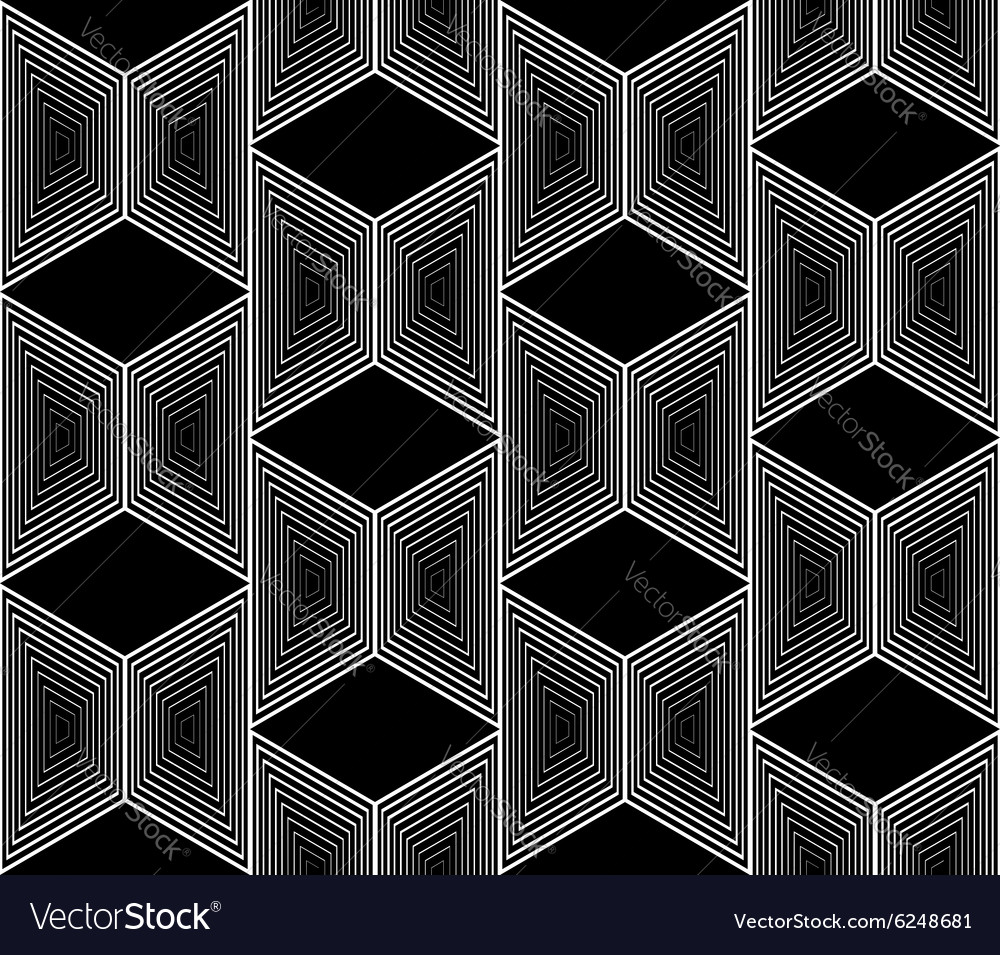 Design seamless monochrome trapezium pattern Vector Image