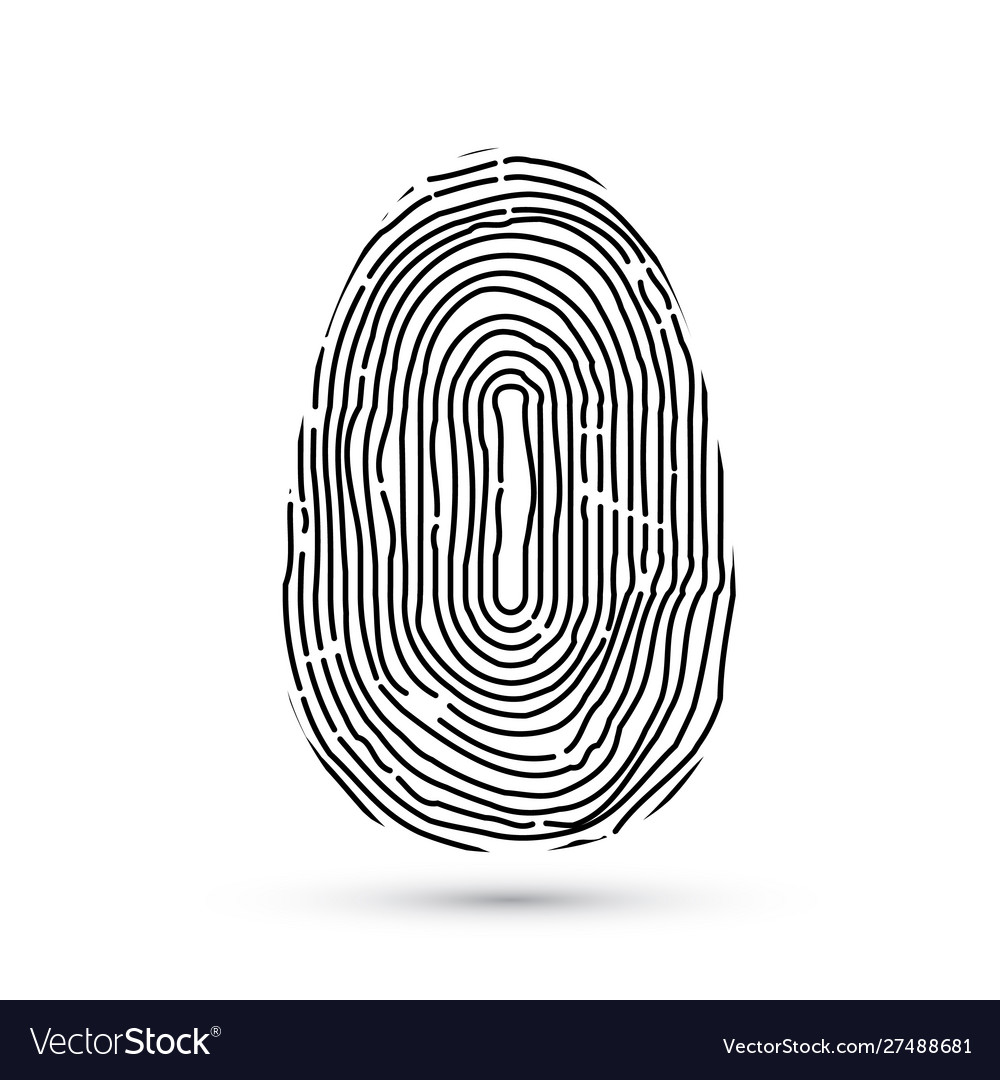 Fingerprint icon isolated on write security
