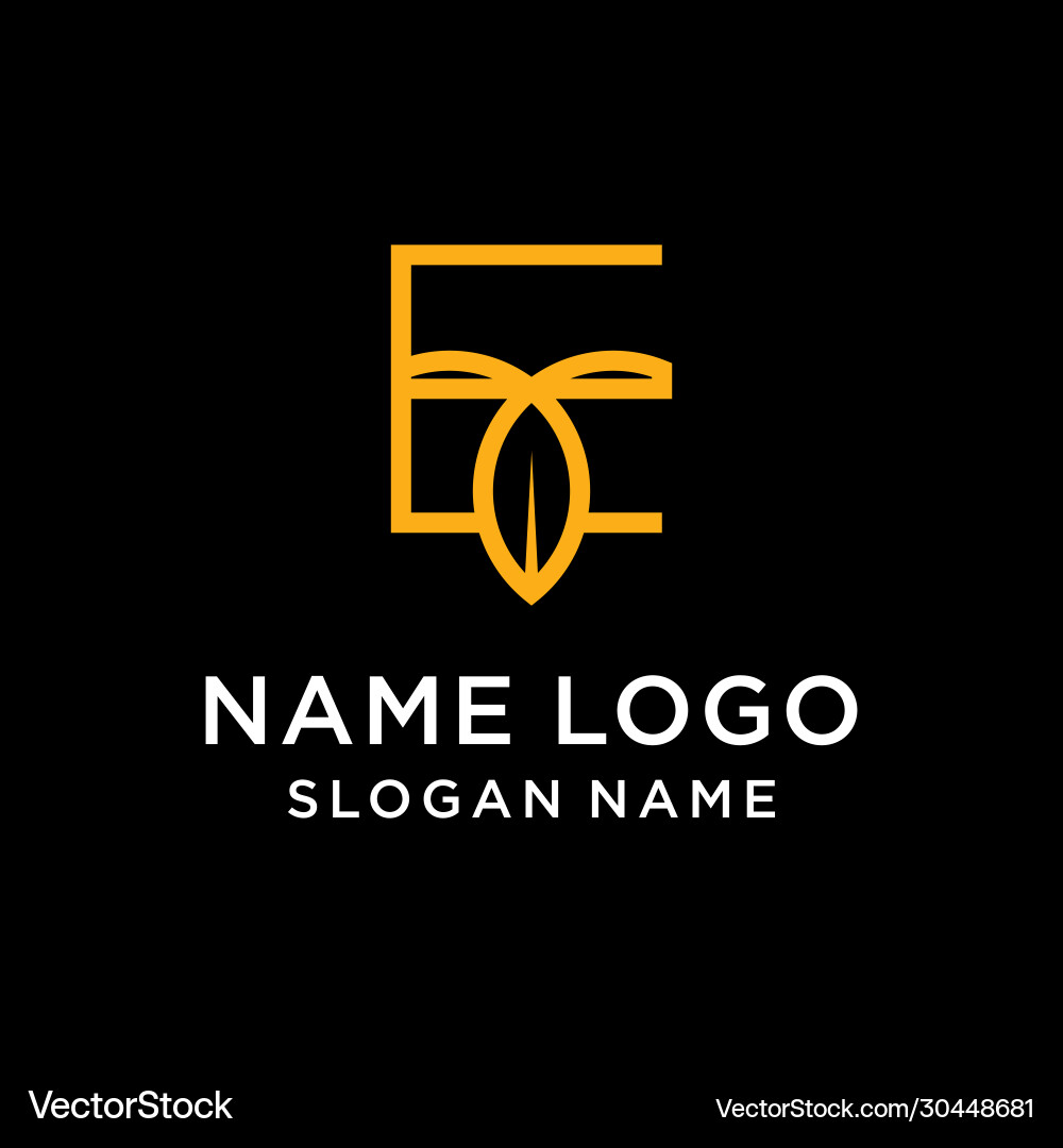 Letter e leaf logo Royalty Free Vector Image - VectorStock