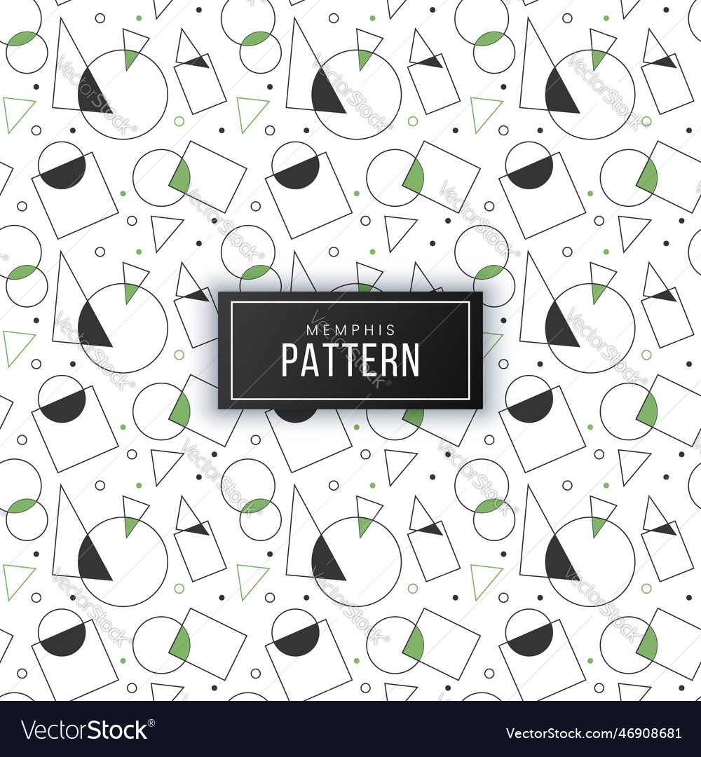Memphis pattern with geometric circle