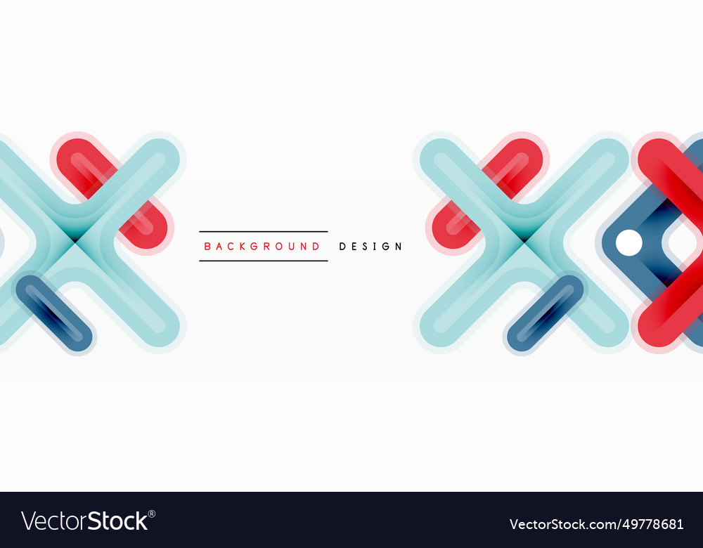 Minimal geometric background cross line design vector image Minimal geometric background cross line design