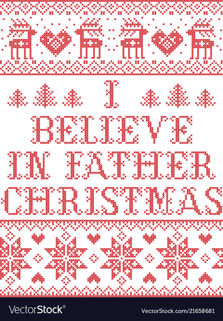 Nordic Christmas Pattern - I Believe
