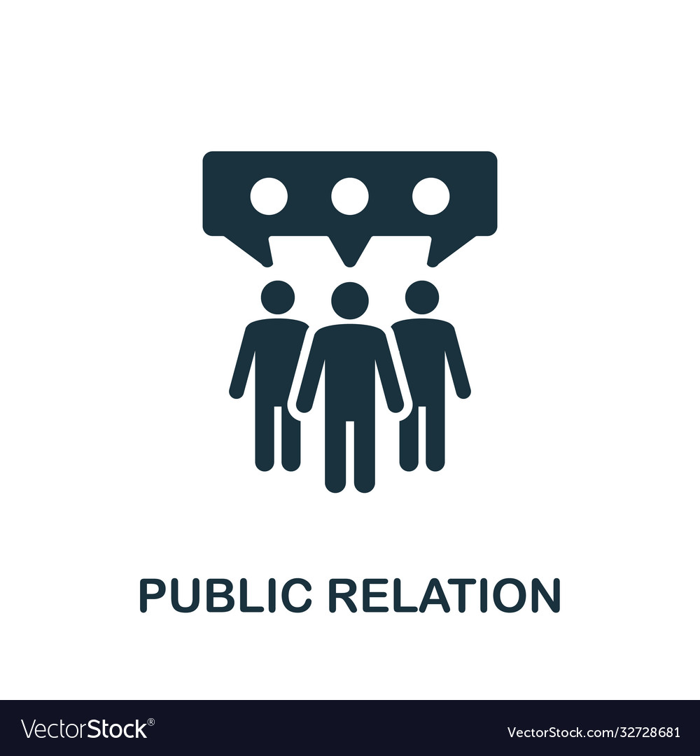 Public relation icon simple element from vector image Public relation icon simple element from