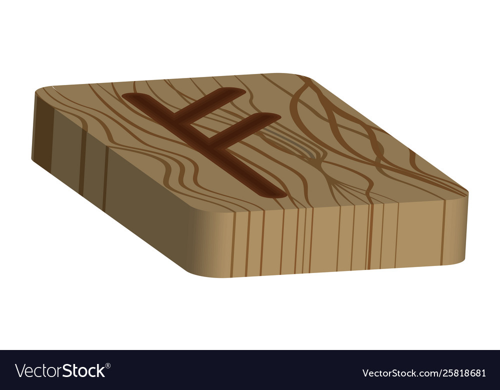 Runa fehu horizontal projection scandinavian