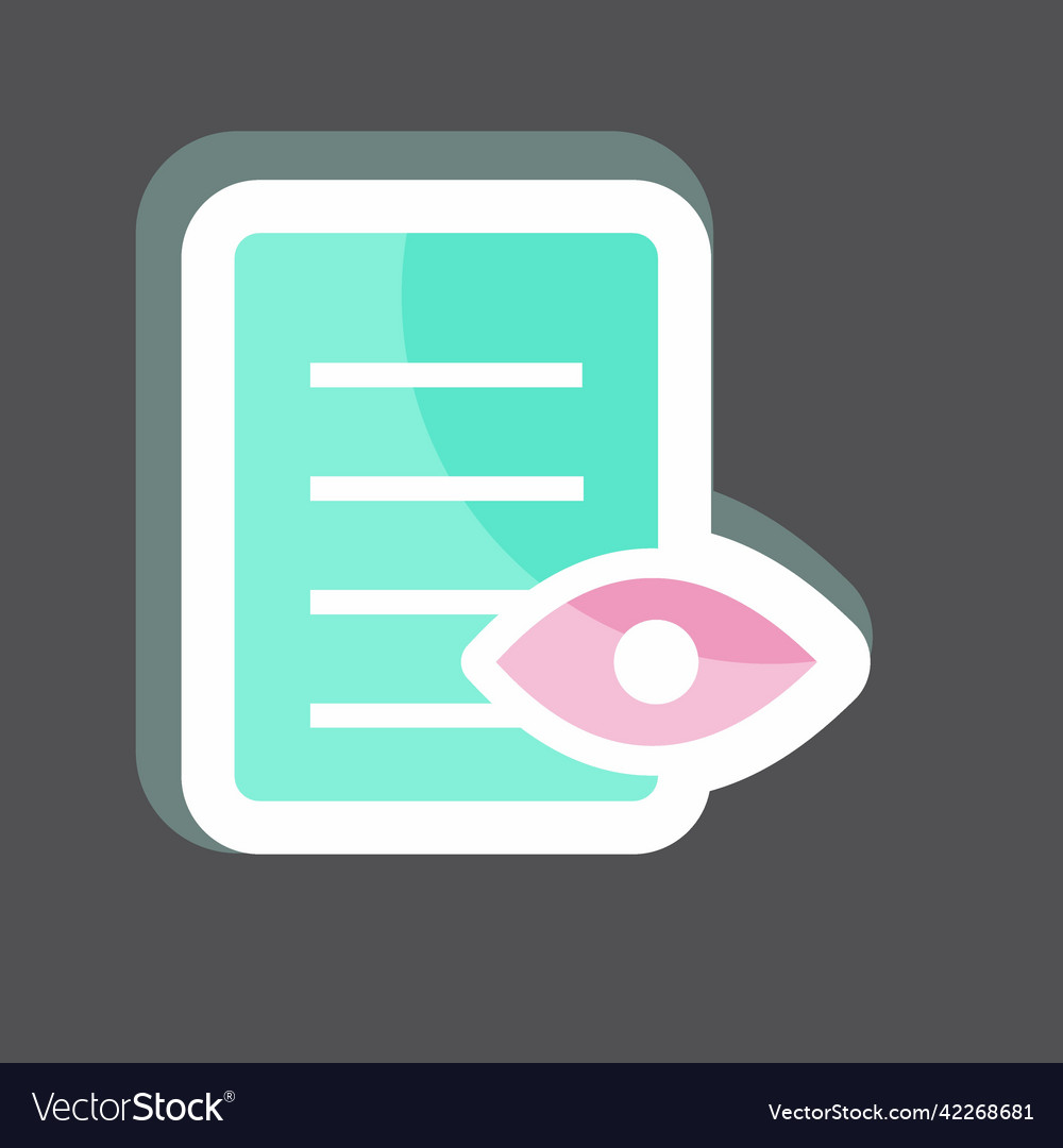 Sticker view document suitable for user interface Vector Image Sticker view document suitable for user interface