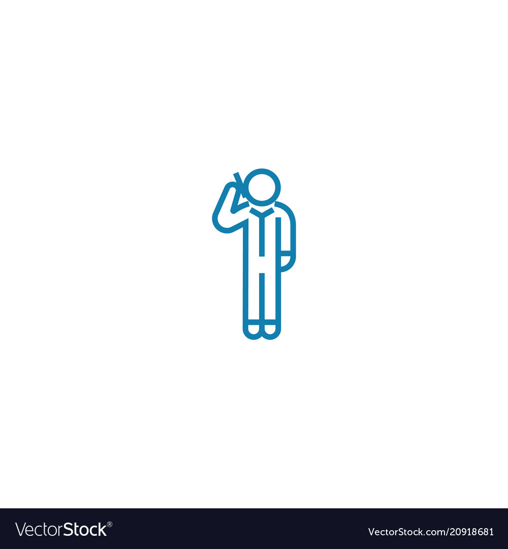 Total disarray linear icon concept vector image Total disarray linear icon concept