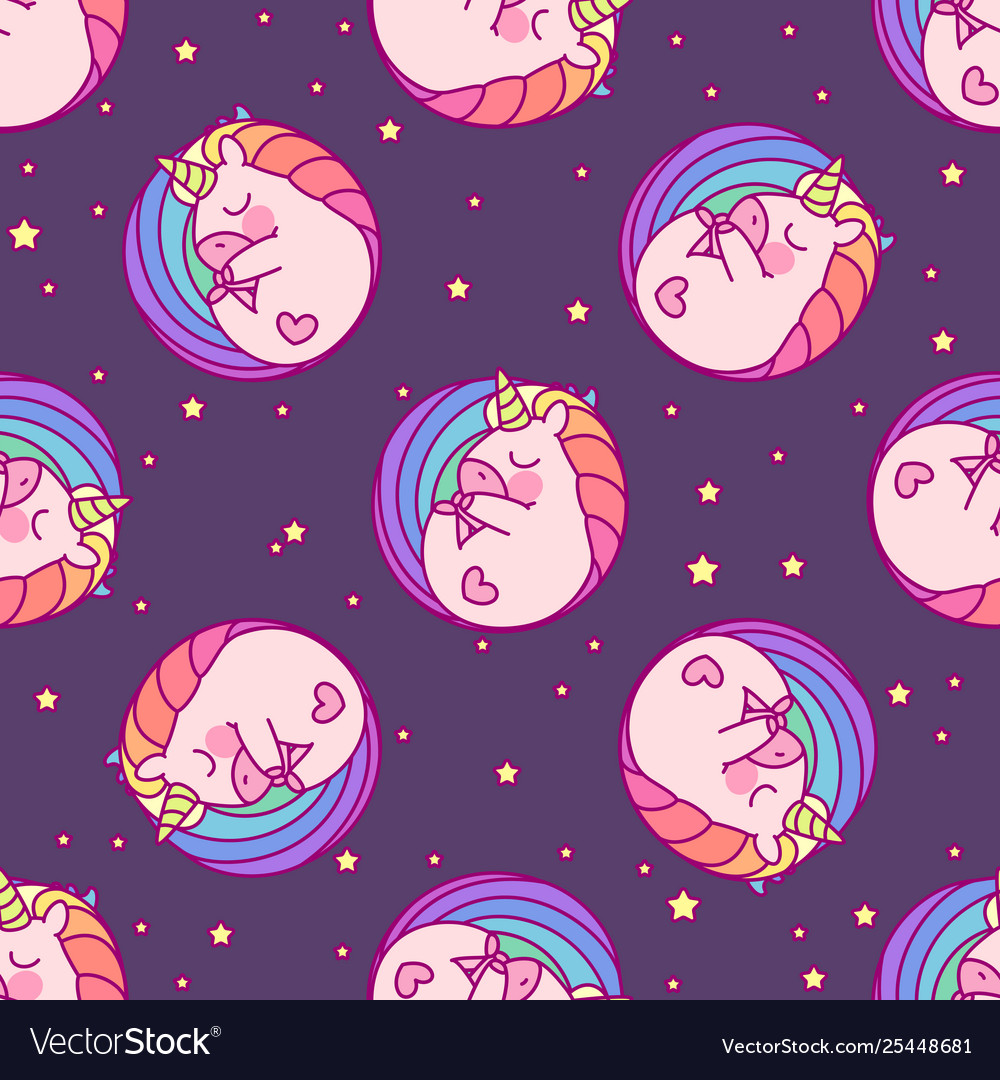 Unicorn seamless pattern vector image Unicorn seamless pattern